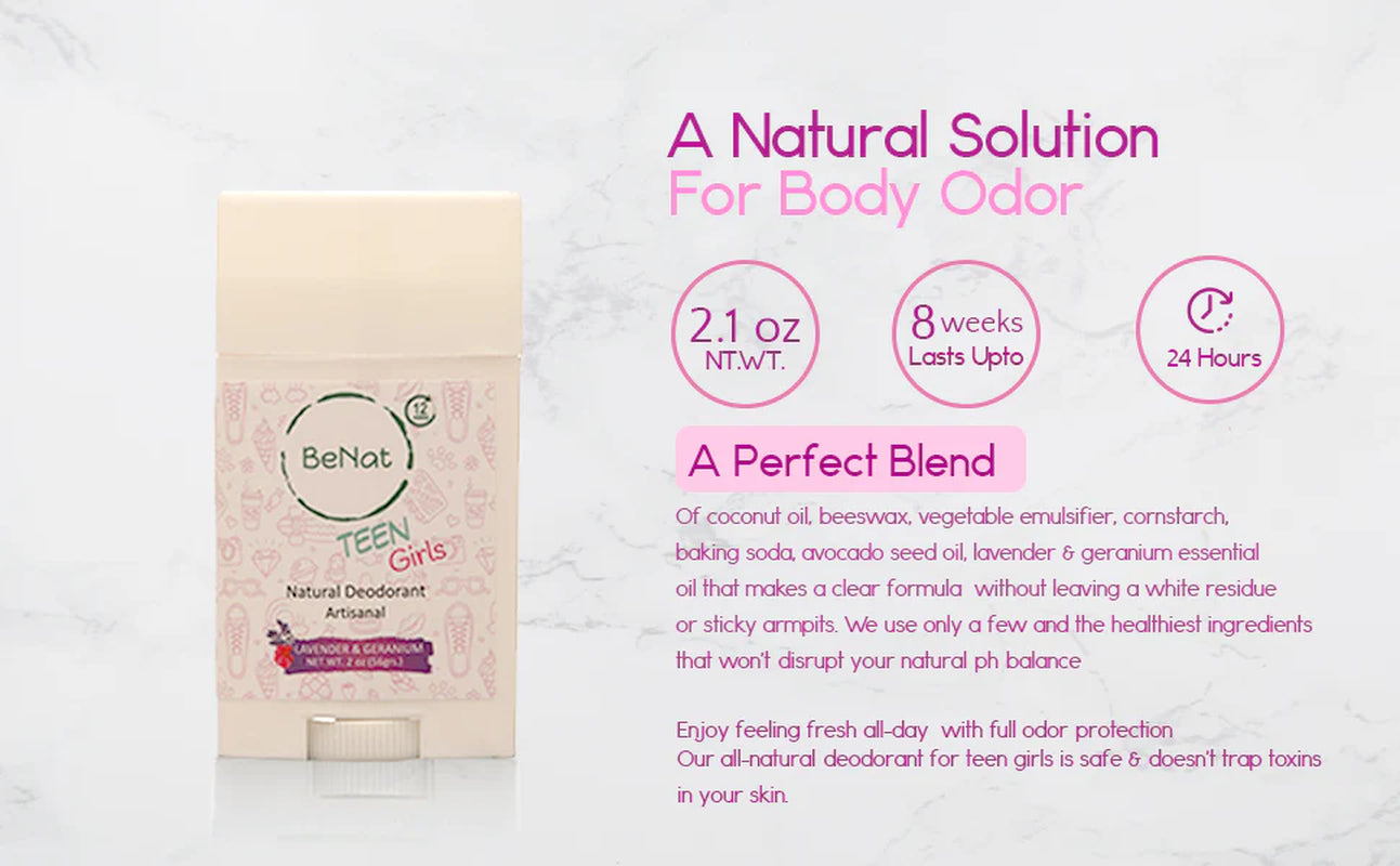 All-Natural Deodorant for Kids & Teens.